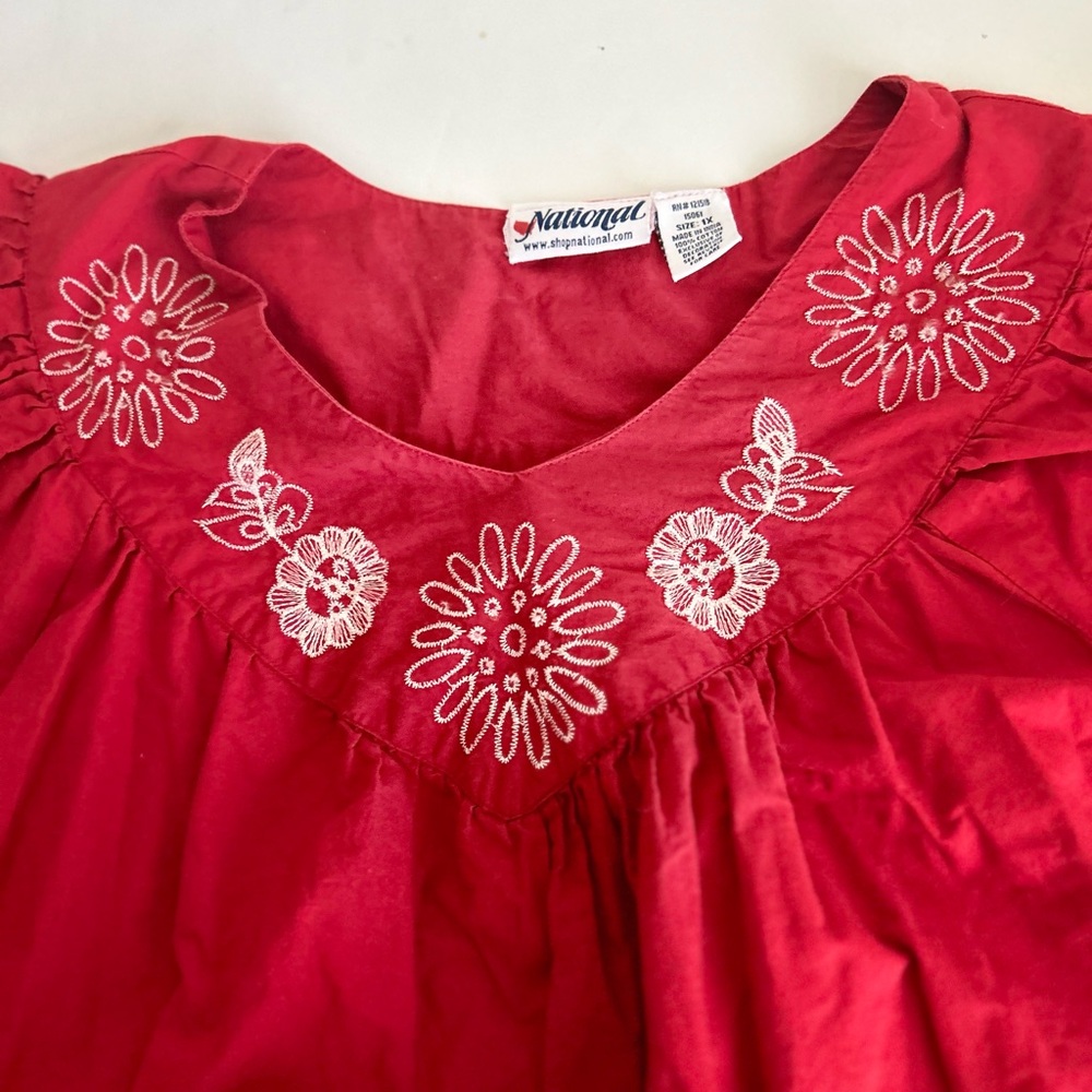 Vintage National muumu muumu dress  1X
Embroidered - Picture 13 of 13
